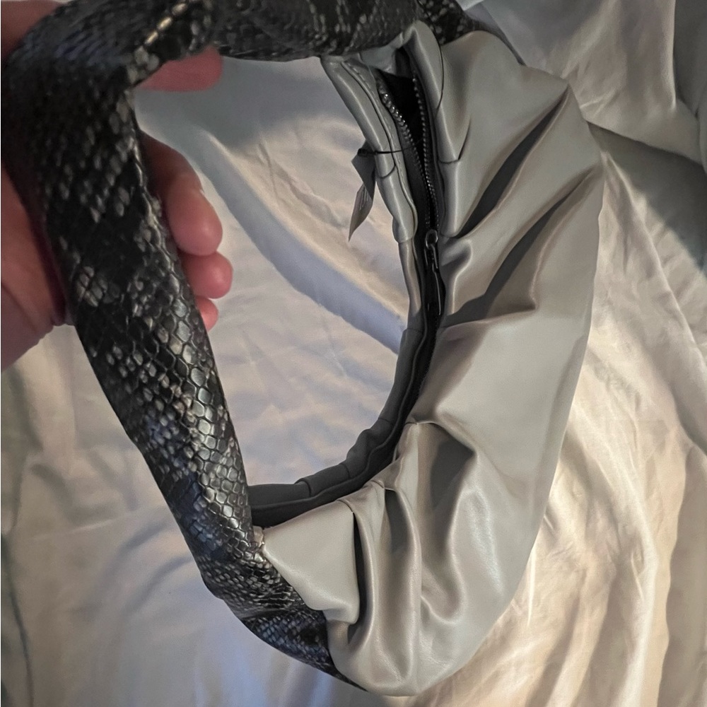 Inc grey and snakeskin shoulder bag